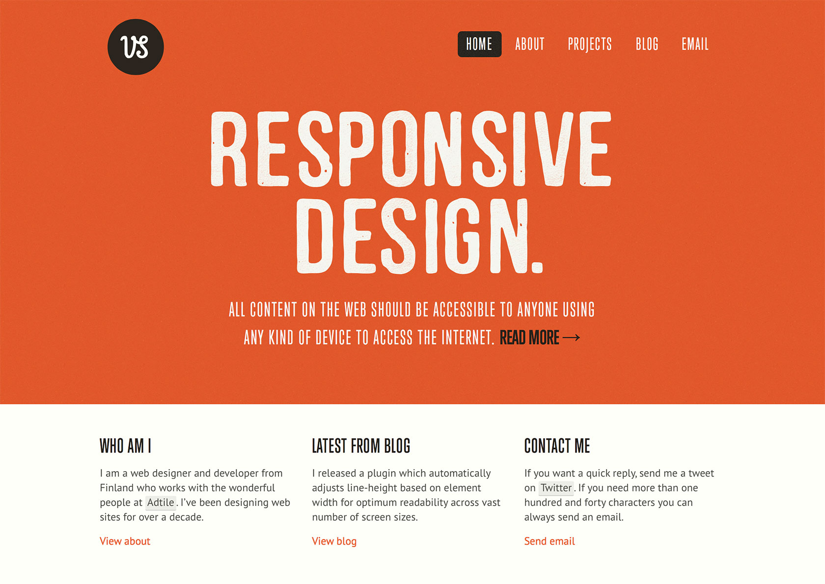 Screenshot of arielsalminen.com